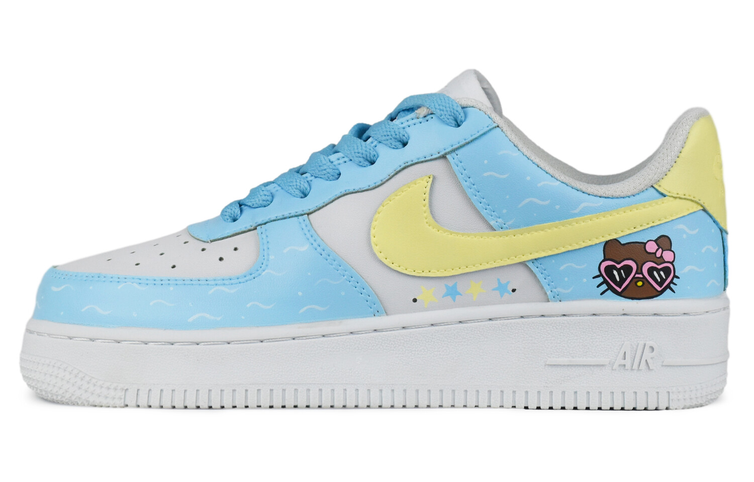 

Кроссовки для скейтбординга Air Force 1 женские с низким верхом, белые/синие/желтые Nike, Синий, Кроссовки для скейтбординга Air Force 1 женские с низким верхом, белые/синие/желтые Nike