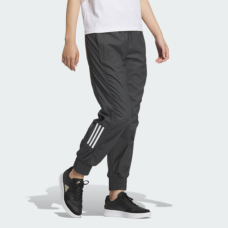 Спортивные повседневные брюки женские однотонные темно-серые Adidas — фото 4