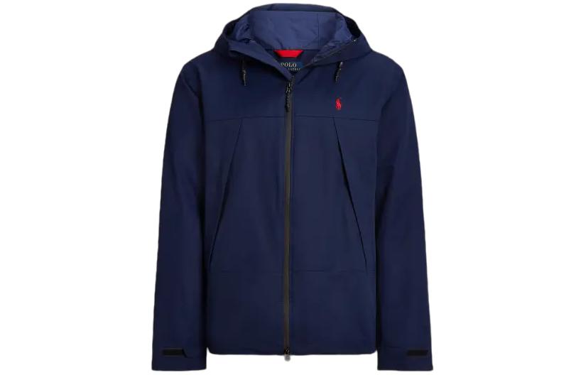 

Polo Ralph Lauren Водонепроницаемая куртка с капюшоном, куртка, пальто, мужская, темно-синий