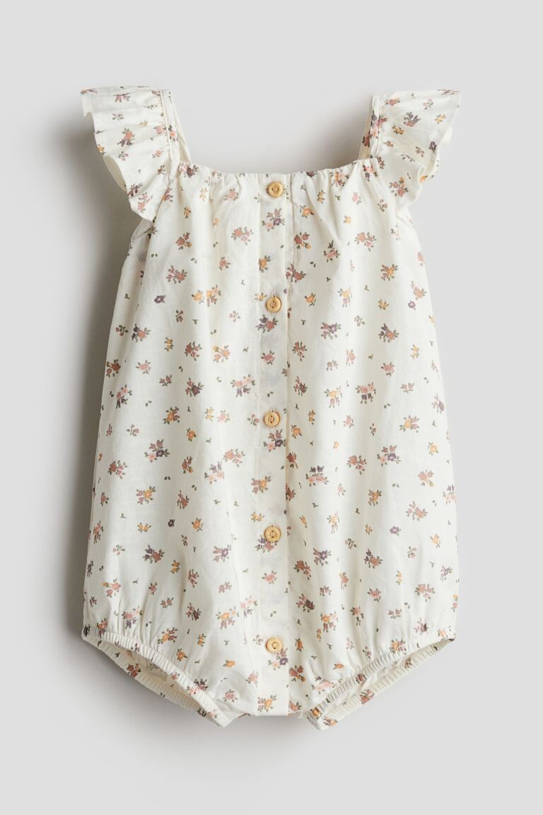 

Хлопковый комбинезон H&M, бежевый