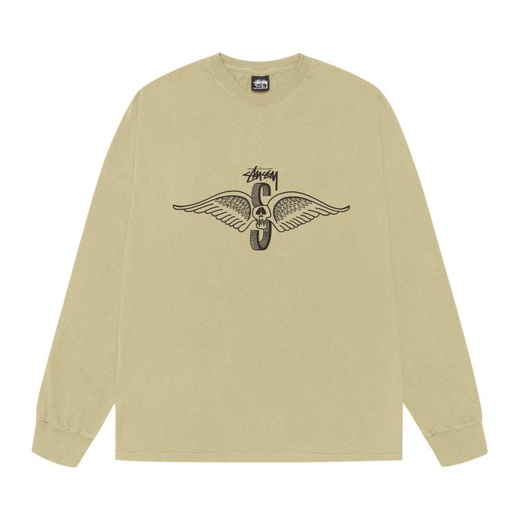 

Футболка Stussy Skull Wings Long-Sleeve Tee Pigment Dyed, Elm