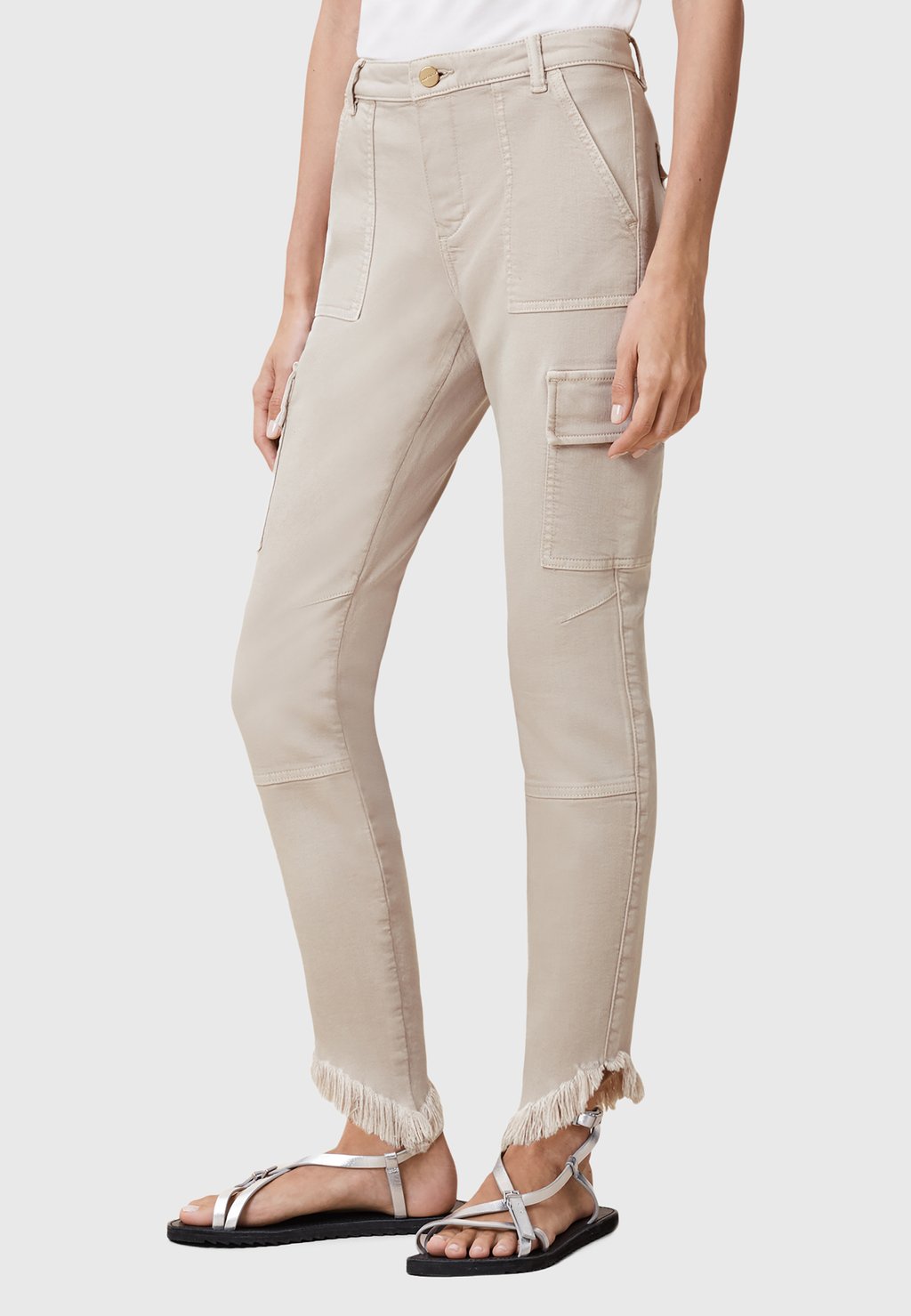 

Джинсы скинни DURAN ASYM AllSaints, бежевый