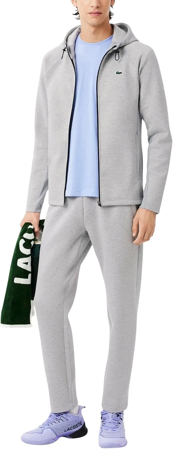 Мужская ветровка Lacoste, дышащая, цвет Silver Chine/Elephant Grey — фото 3