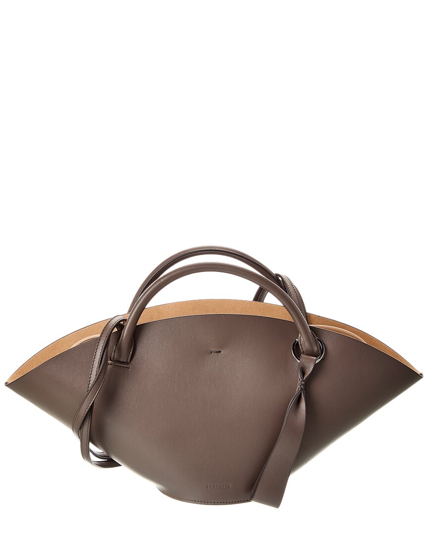 

Кожаная сумка Jil Sander, коричневый