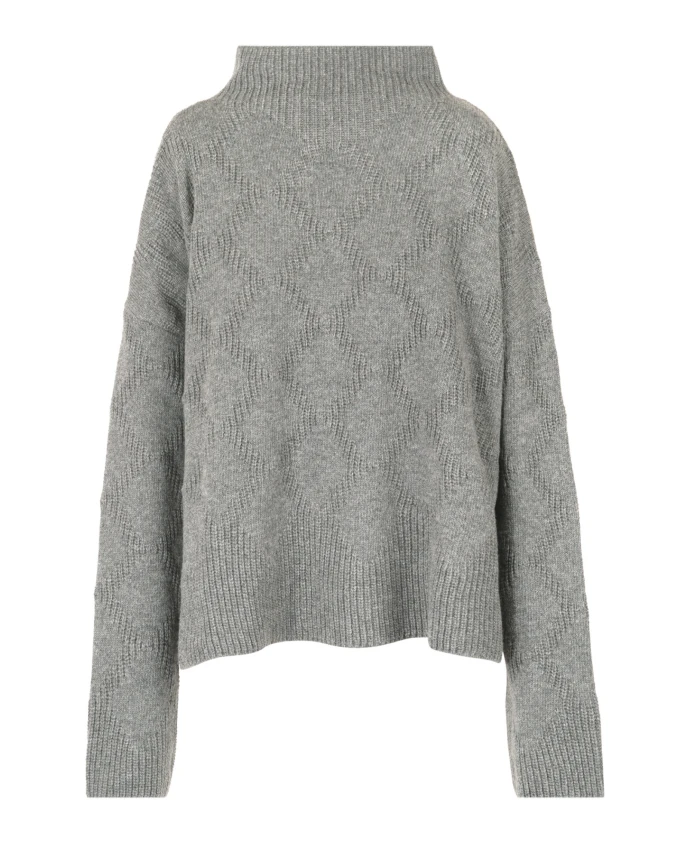 

Кашемировый пуловер прямого кроя с длинными рукавами, выполненный в тон ткани. Liviana Conti, серый