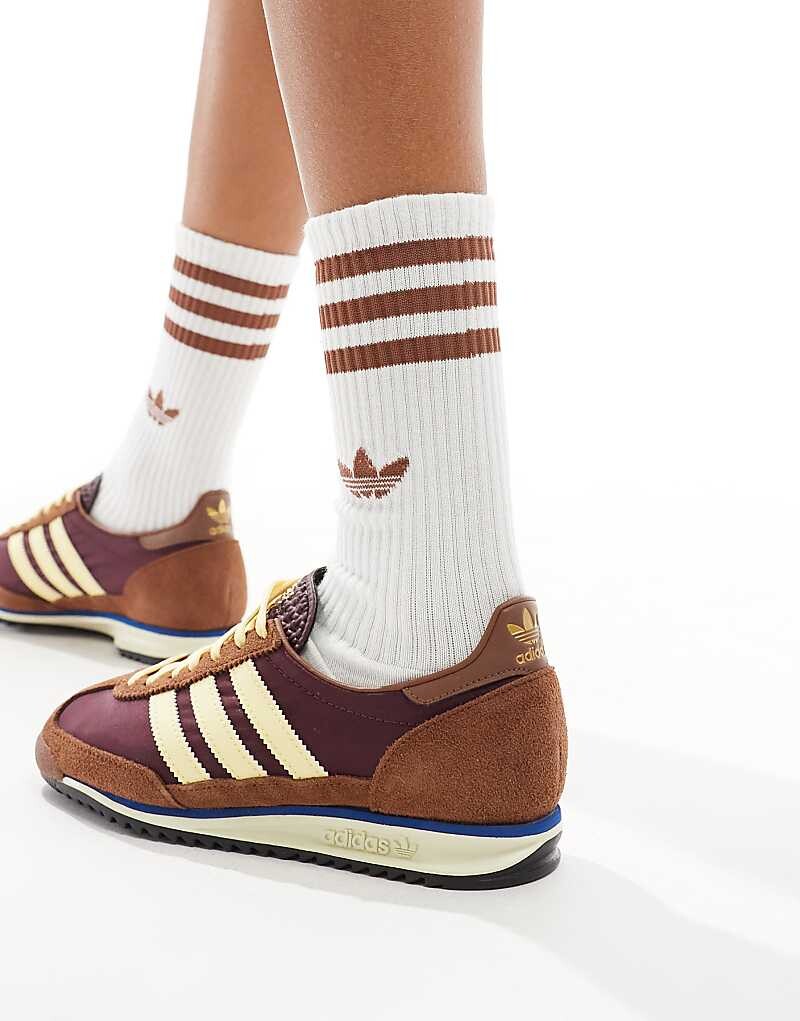 adidas Originals – SL 72 OG – Спортивная обувь коричневого и желтого цветов — фото 3