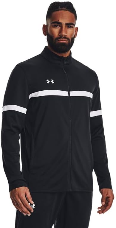 

Толстовка Under Armour Team Knit мужская, с молнией, для разминки, Black-White