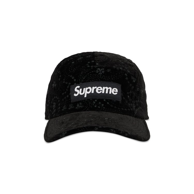 

Бейсболка Supreme Velvet Paisley Camp Cap, черный