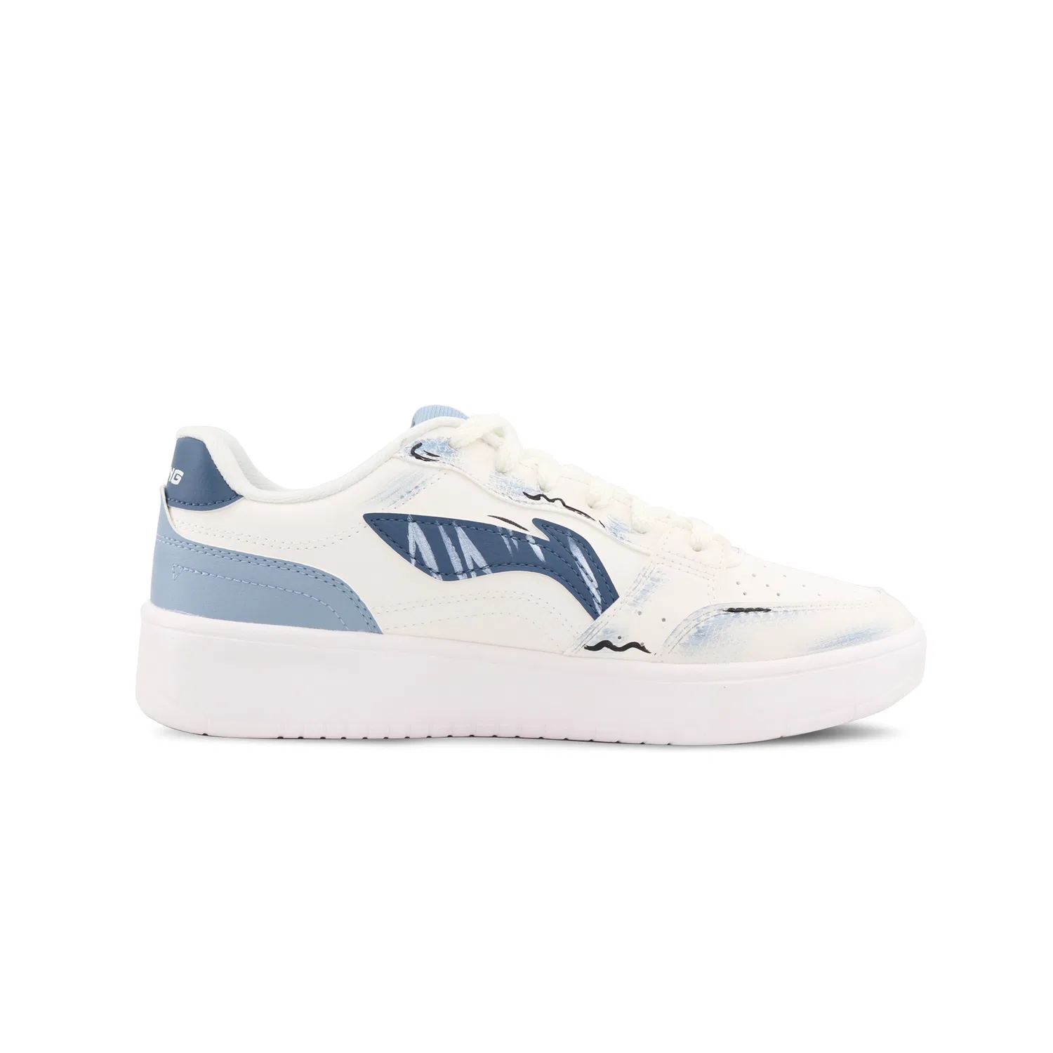 Кеды скейтбордические Li-Ning Sycee Denim Graffiti синие — фото 4