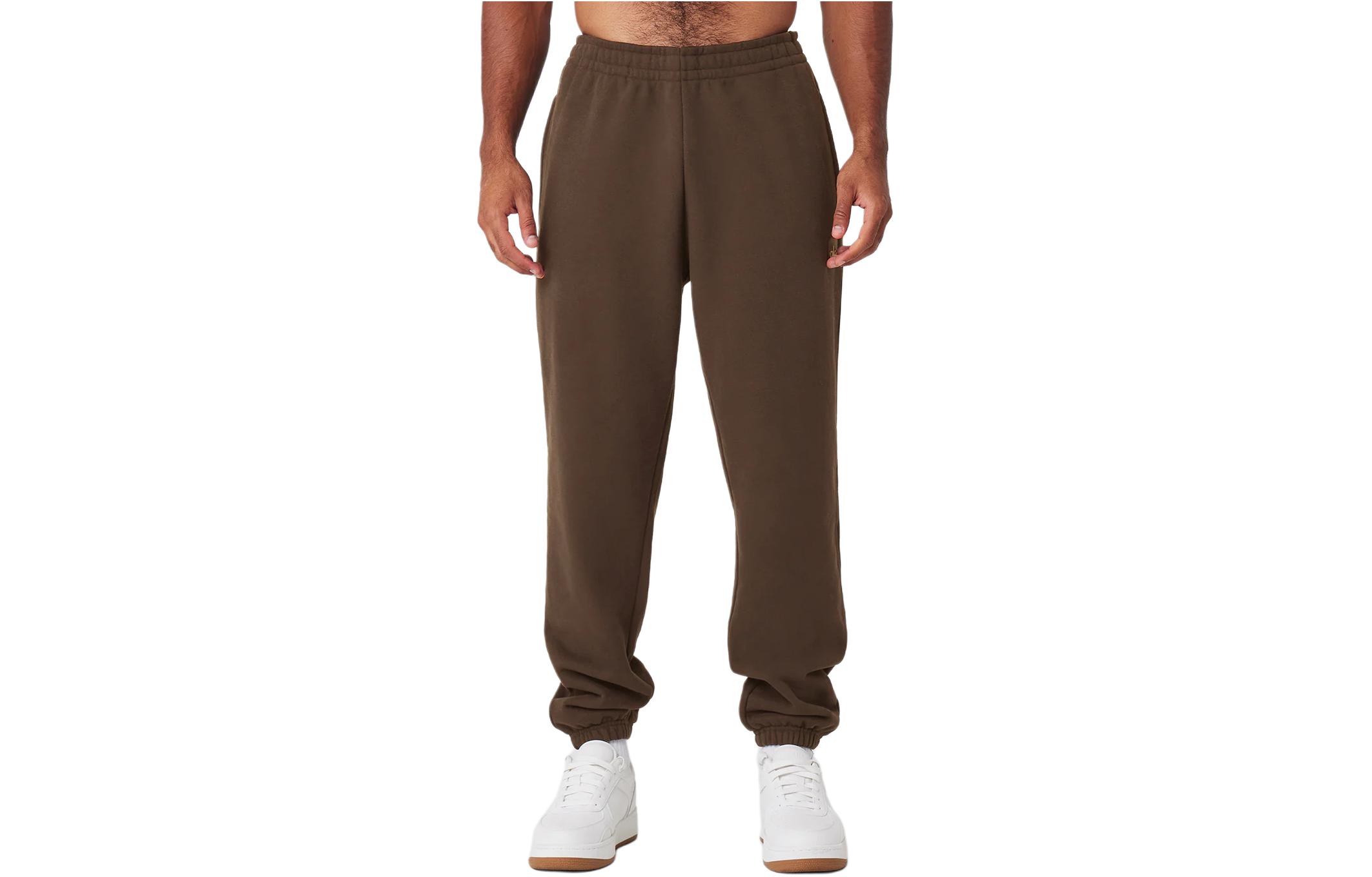 

Вязаные спортивные штаны унисекс Alo Yoga, цвет спортивный серый/атлетический серый меланж