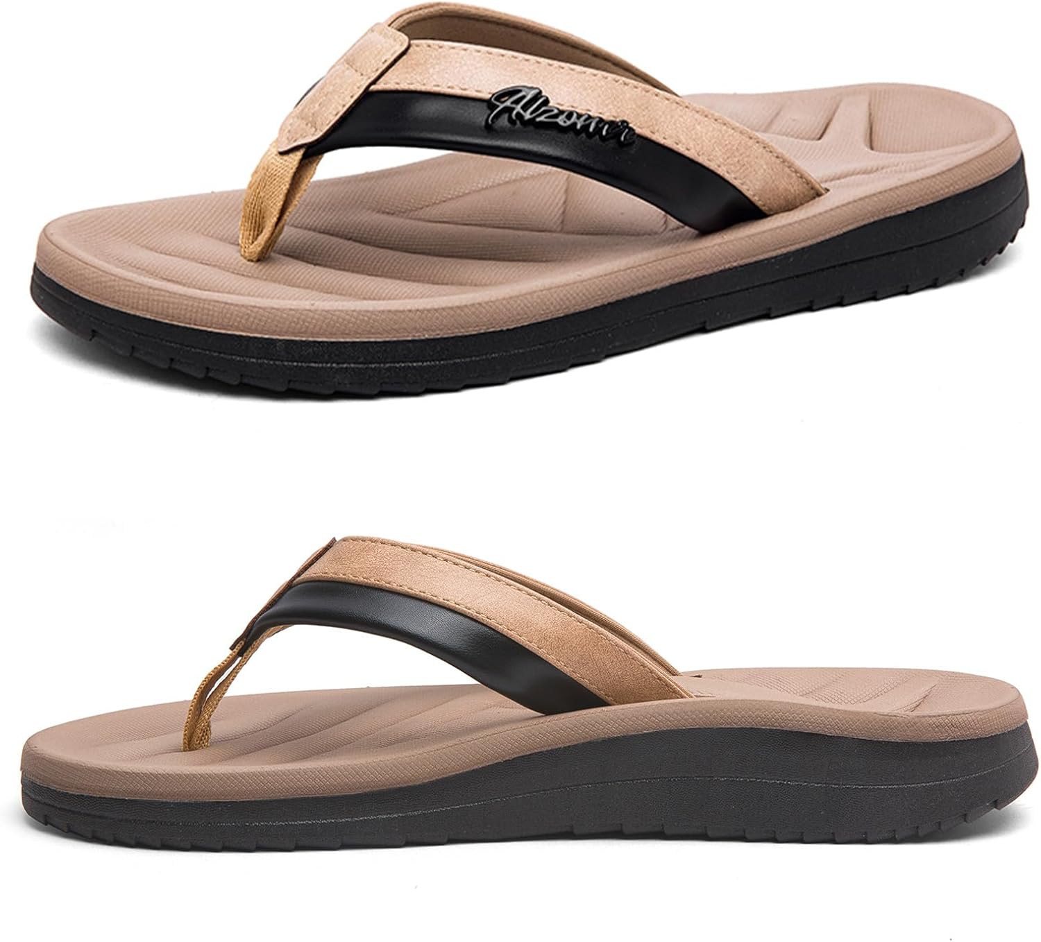 

Мужские вьетнамки Harxxitd с поддержкой свода стопы, удобные пляжные сандалии с мягкой подошвой, легкие, нескользящие, прочные, для прогулок летом, ортопедические шлепанцы для дома и улицы, хаки