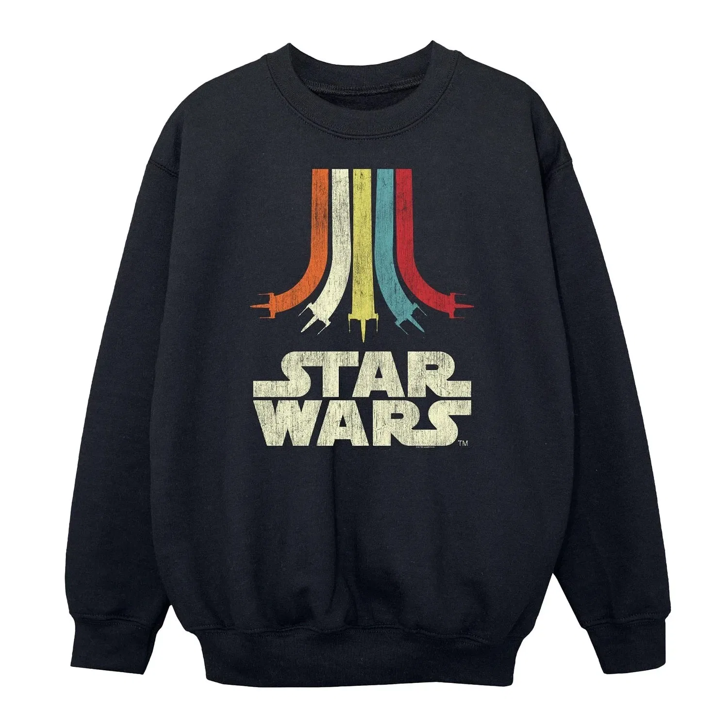 Худи-свитшот для мальчиков Rainbow Retro Star Wars, черный — фото 3