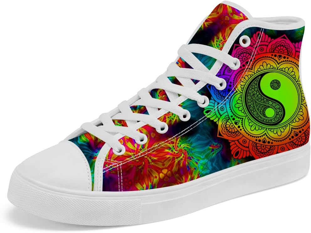 

Высокие кеды Yin и Yang на шнуровке, повседневная обувь для женщин и мужчин Chebing, мультиколор