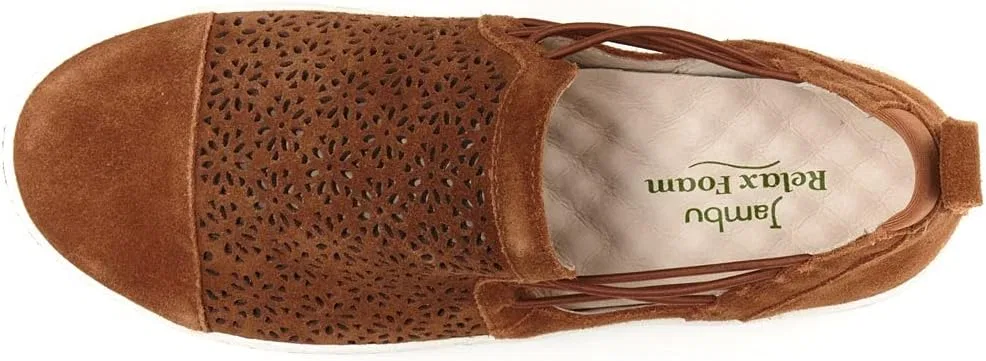 Кроссовки Jambu Originals Erin из перфорированной замши, модель 690-951, Whiskey — фото 4