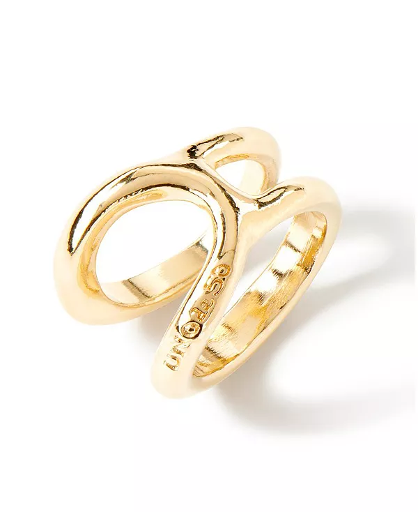 

Кольцо из латуни с криволинейным дизайном Unode50, gold