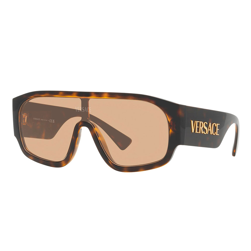 

Versace VE 4439 108/73 женские солнцезащитные очки Shield, цвет havana