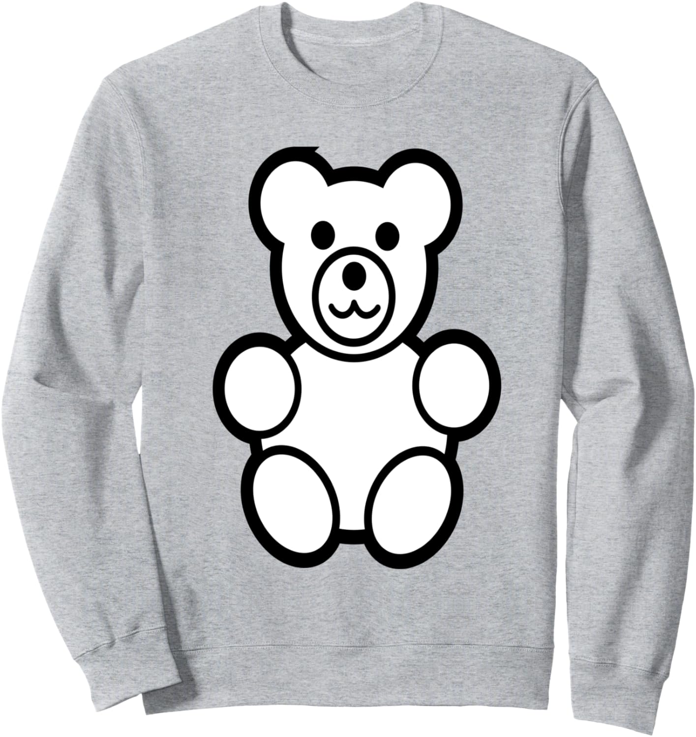 

Толстовка с изображением плюшевого мишки Fashion Tees, серый