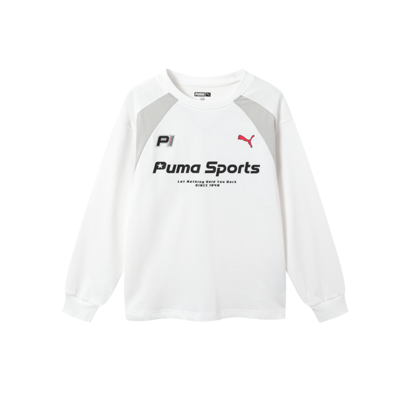 

Детская футболка с круглым вырезом, средней толщины Puma, raw белый 10101
