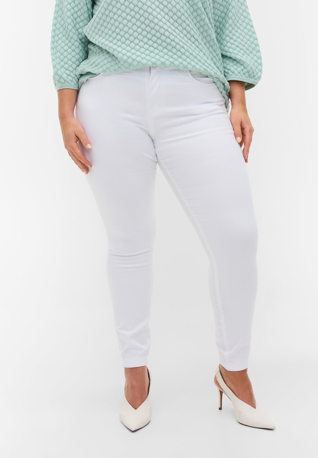 

Джинсы Slim fit Zizzi SUPER AMY WITH HIGH WAIST, цвет White