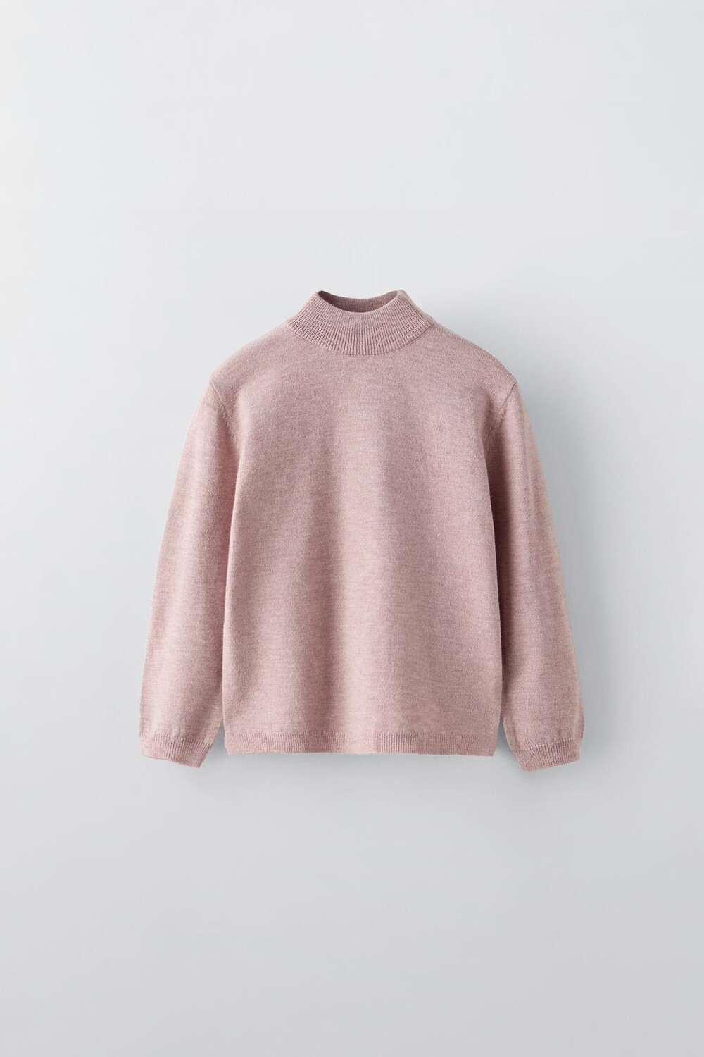 

Свитер однотяжной вязки ZARA, розовый мергель
