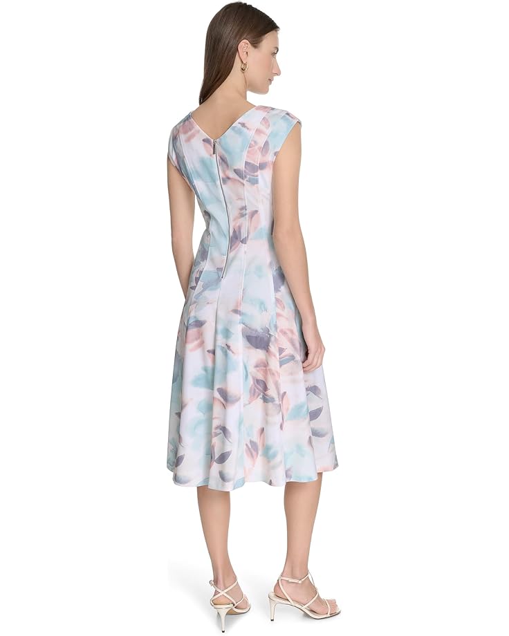 Платье Calvin Klein Printed Seamed Aline, цвет Seaspy Mult — фото 2