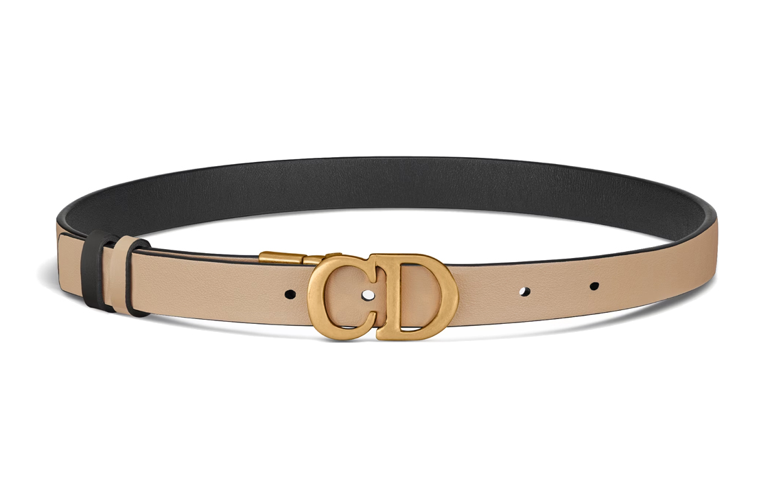 Ремень женский из телячьей кожи black ширина 2CM DIOR, черный — фото 4