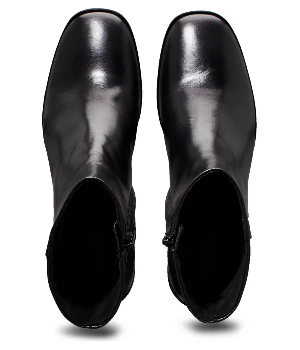 Кожаные ботильоны на блочном каблуке Calvin Klein, черный — фото 3