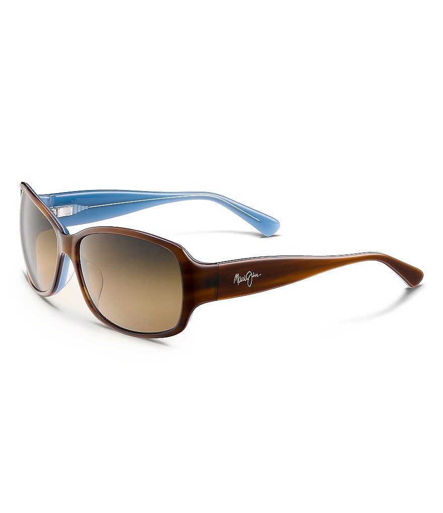

Прямоугольные солнцезащитные очки Maui Jim Nalani PolarizedPlus2 61 мм, коричневый