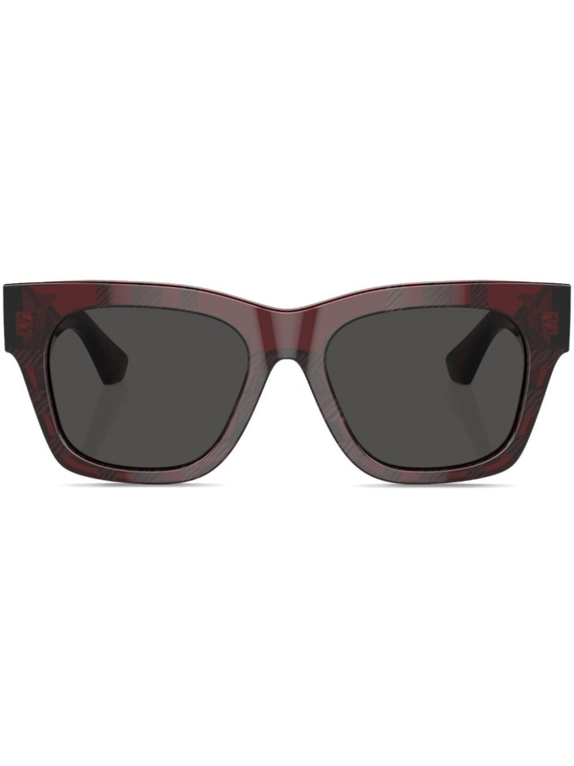 

Солнцезащитные очки трапециевидной формы в клетку Burberry Eyewear, красный