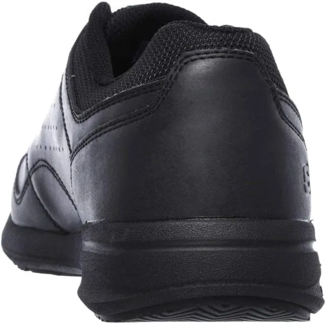 Мужские кожаные туфли-оксфорды Skechers Elent Velago с амортизацией, Black 65406 Bbk — фото 4