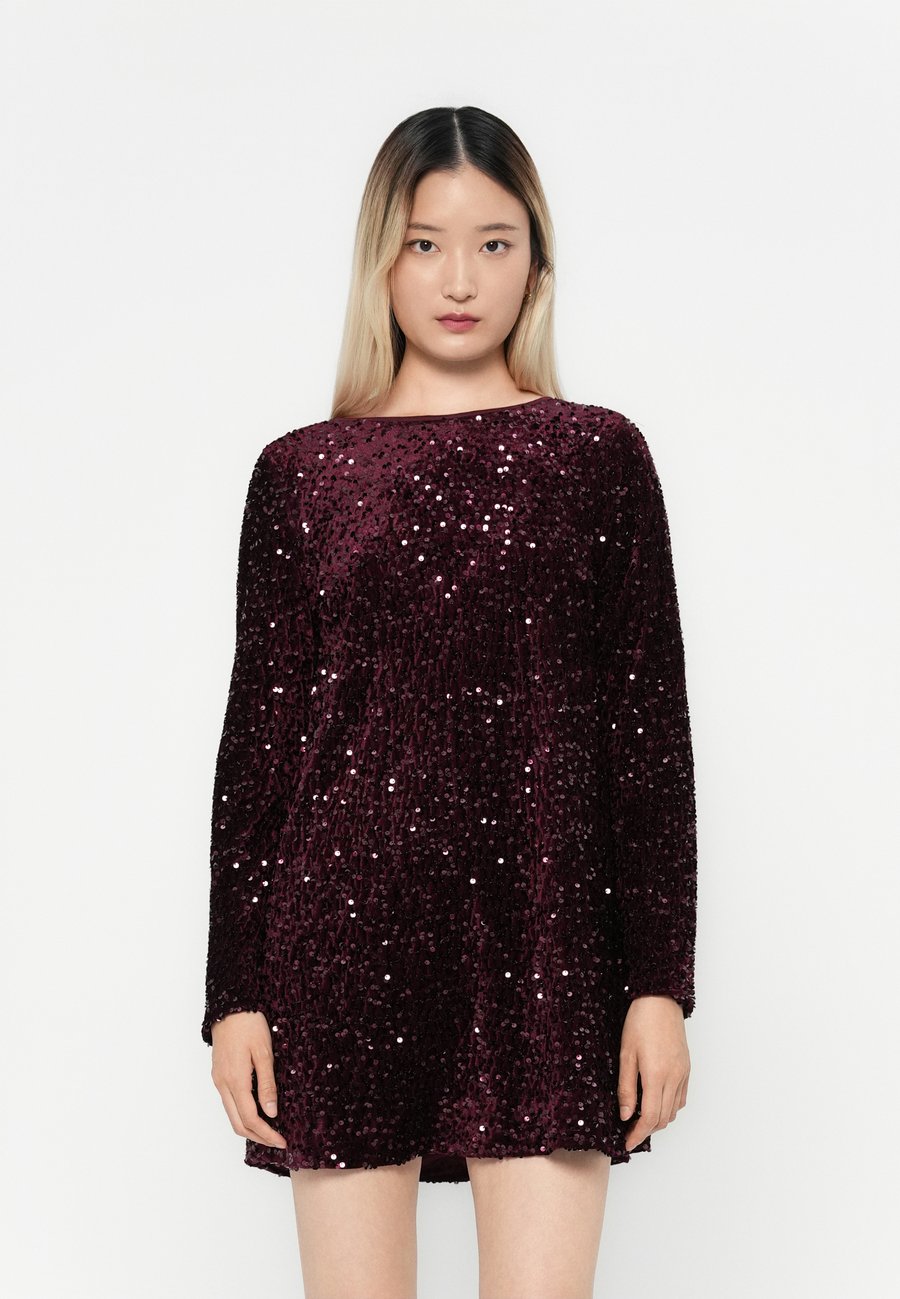 

Платье ONLY ONLANIKA SEQUINS BOW DRESS, Wine Tasting/Bordeaux