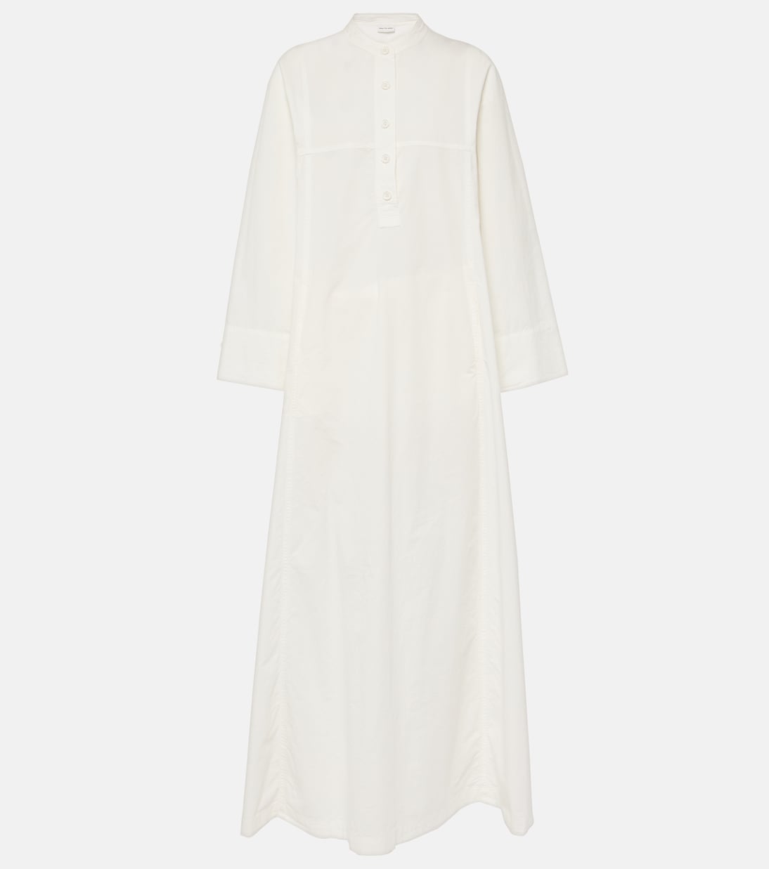 

Платье макси из хлопкового поплина Dries Van Noten, белый