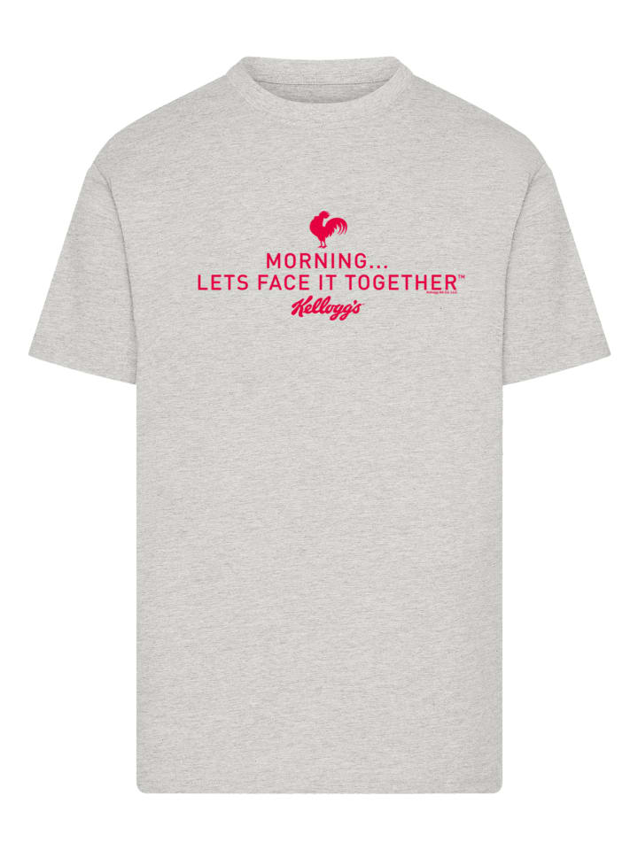 

Футболка Kellogg's Breakfast Cereals Morning Lets Face It серо-меланжевого цвета F4NT4STIC, Серый, Футболка Kellogg's Breakfast Cereals Morning Lets Face It серо-меланжевого цвета F4NT4STIC