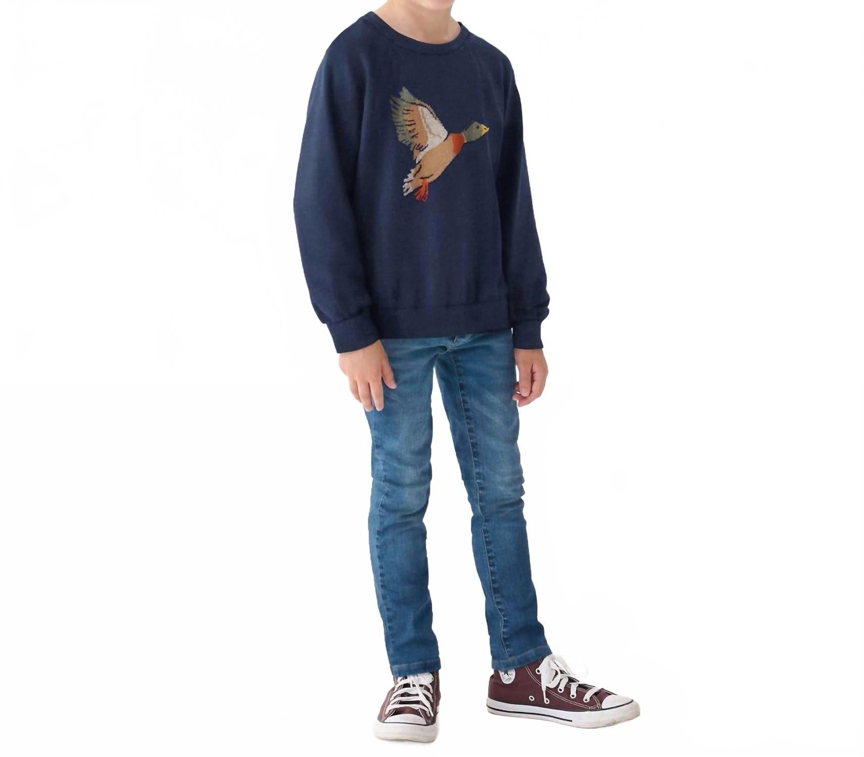 

Свитер с круглым вырезом для мальчика из утиной шерсти Hatley, Duck