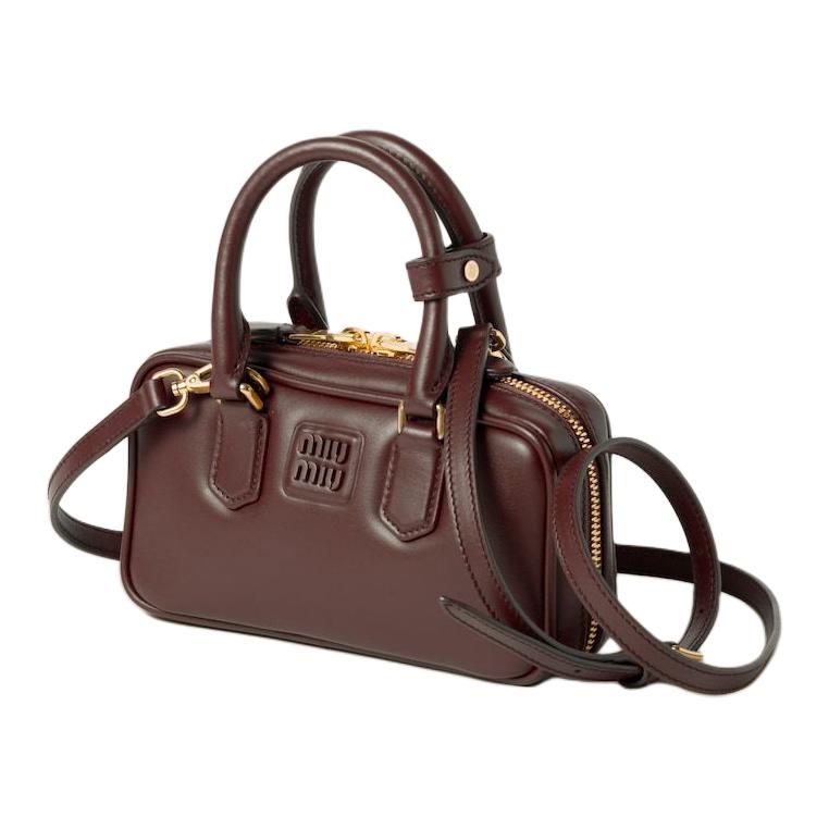 Сумка Arcadie Series Leather Handbag Mini Women's Briarwood MIU MIU — фото 2