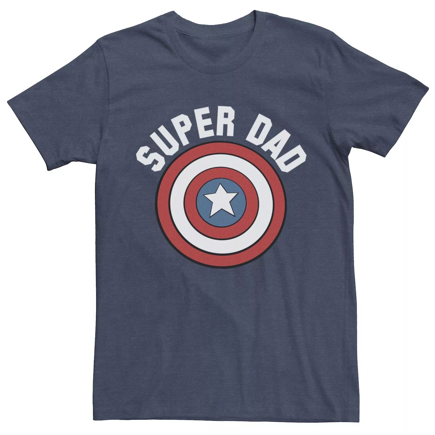 

Мужская футболка с логотипом Marvel Super Dad Captain America Shield Licensed Character