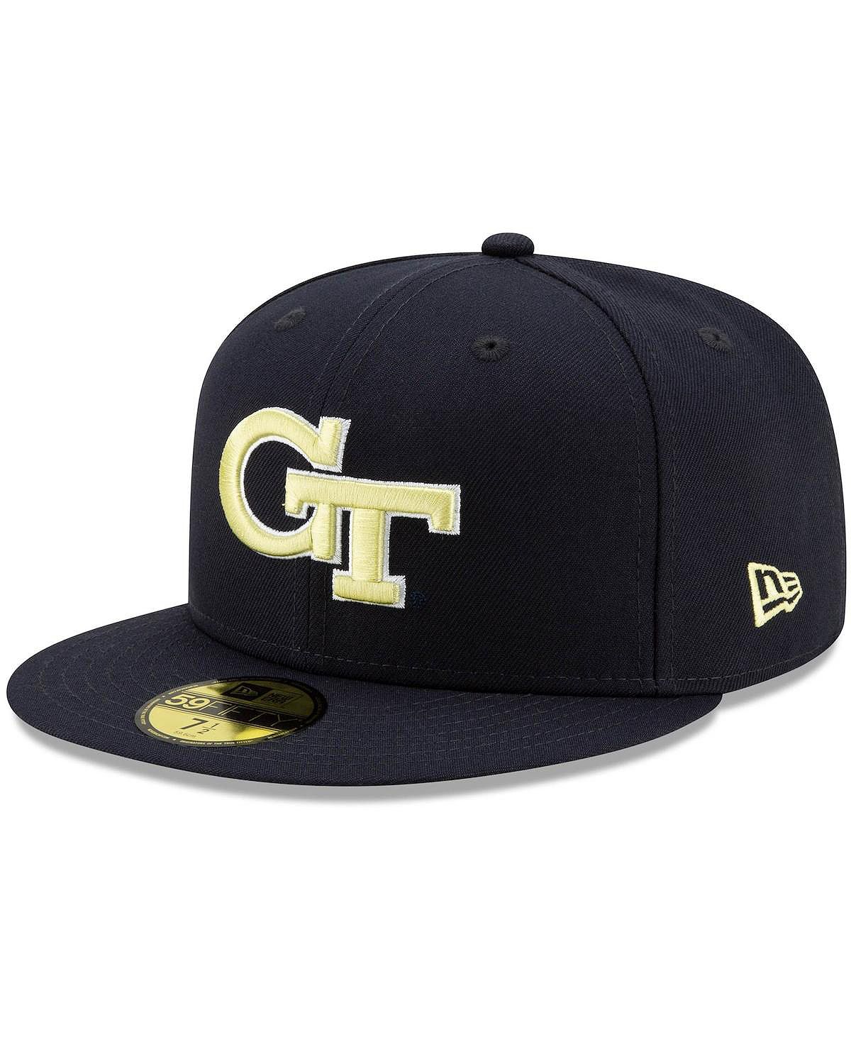 

Мужские темно-синие желтые куртки Georgia Tech Primary Team Logo Basic 59FIFTY Облегающая шляпа New Era