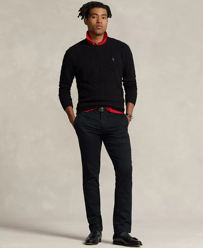 

Мужские узкие эластичные брюки чинос Polo Ralph Lauren, черный