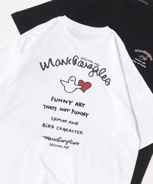 

Футболка оверсайз с коротким рукавом, с вышитым принтом на спине Mark Gonzales, белый