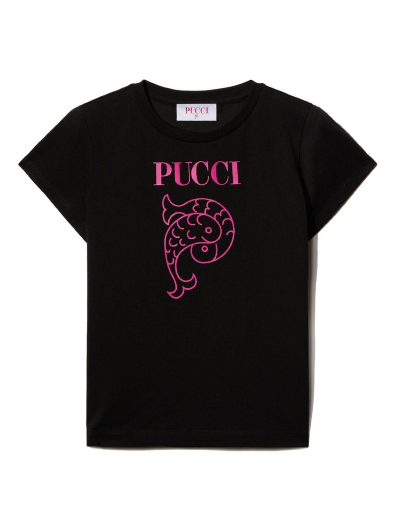 

PUCCI Junior футболка из хлопка с логотипом, черный