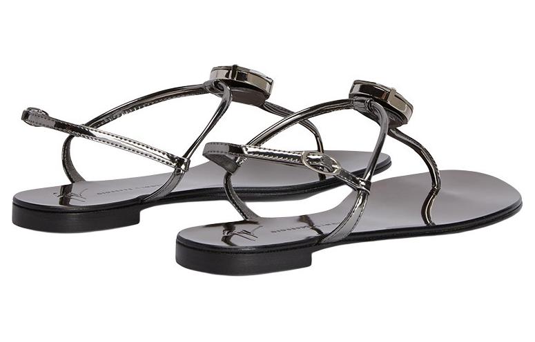 Женские сандалии Anthonia Thong от Giuseppe Zanotti, антрацитовый серый — фото 3