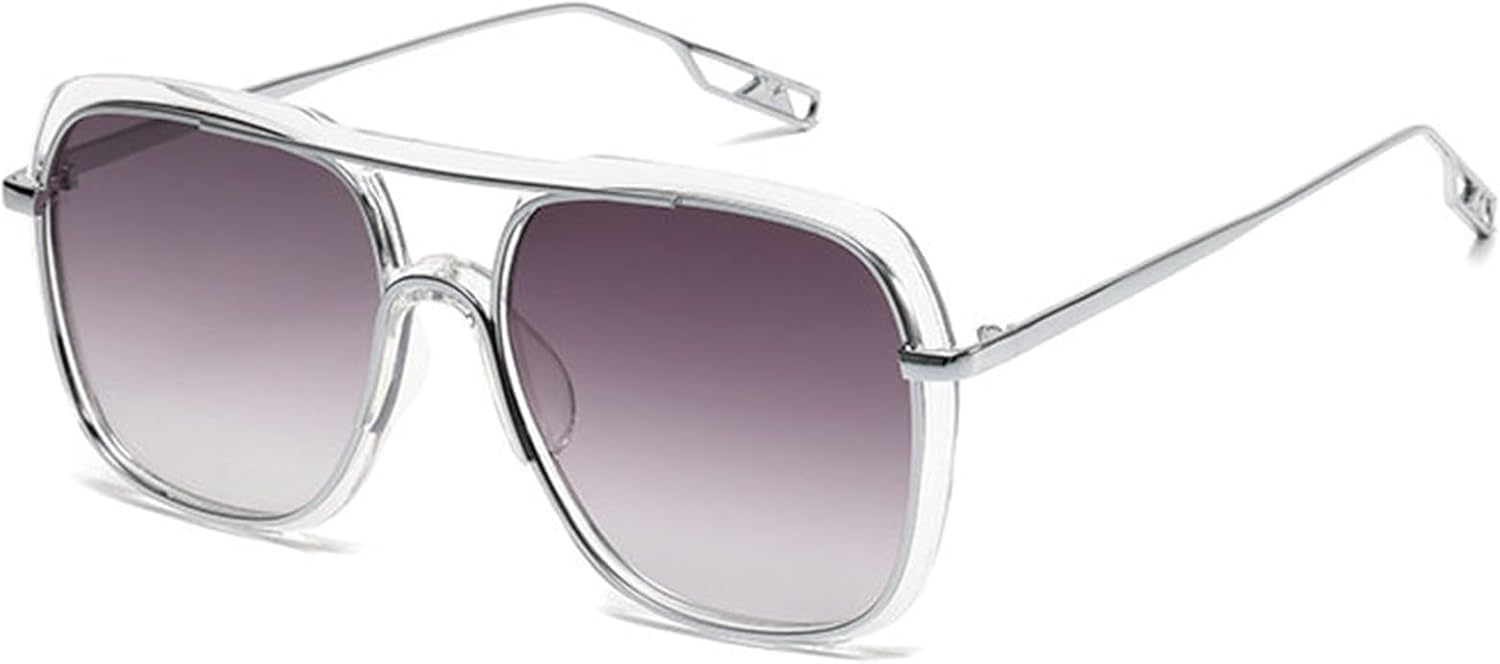 

Женские солнцезащитные очки Helena Square с двойной перемычкой, винтажный градиентный оттенок шампанского, защита от УФ-излучения UV400. Мужские модные зеленые солнцезащитные очки, C5