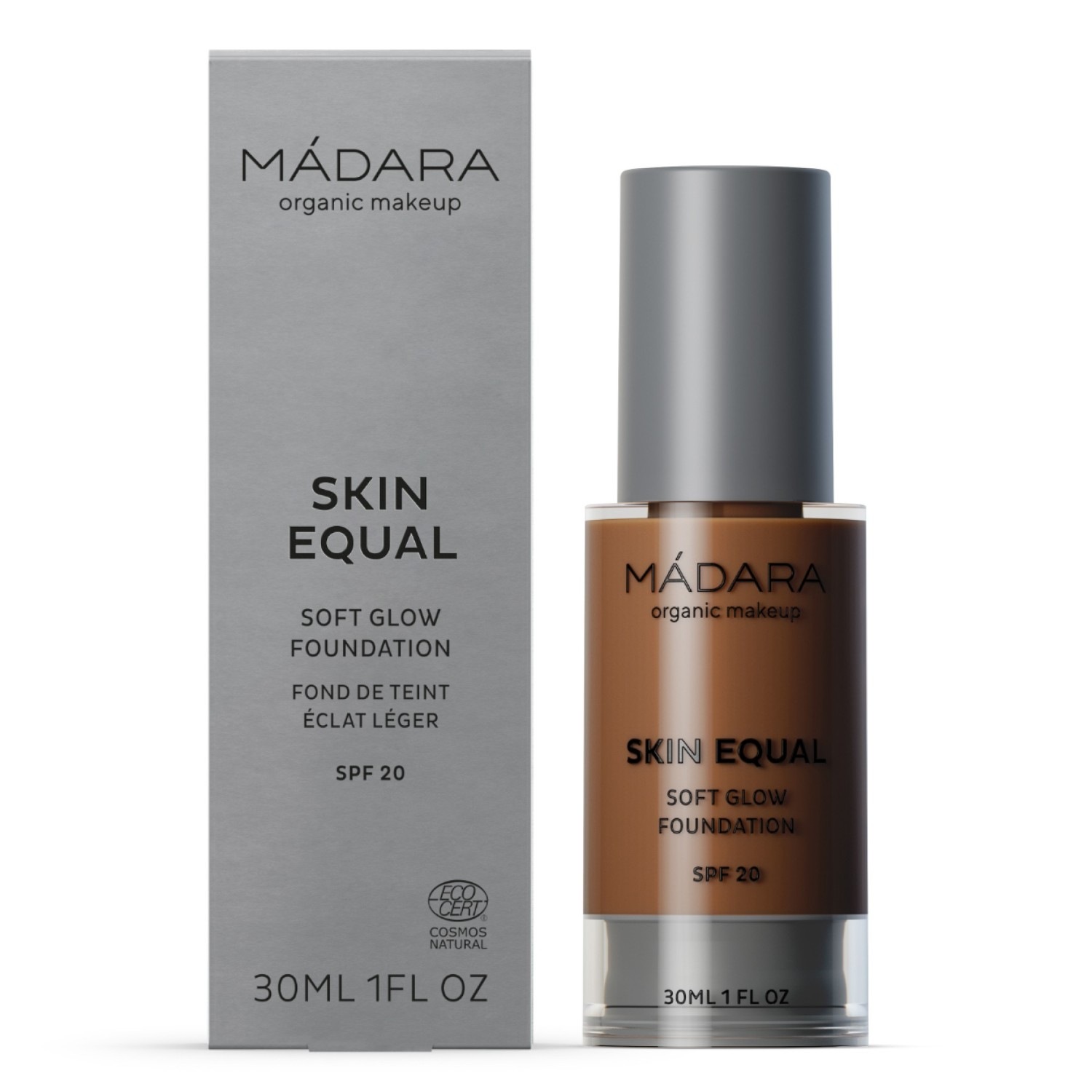 Тональный крем для лица make up skin equal grundierung für ein sanftes strahlen spf 15 Madara, #90 chestnut, объем 30 мл — фото 2