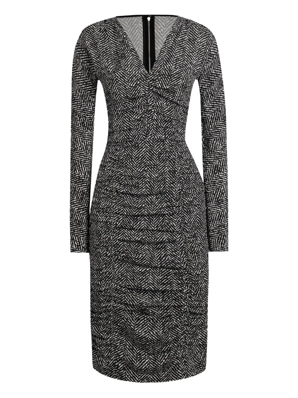 

Платье миди со сборками DOLCE & GABBANA, черный