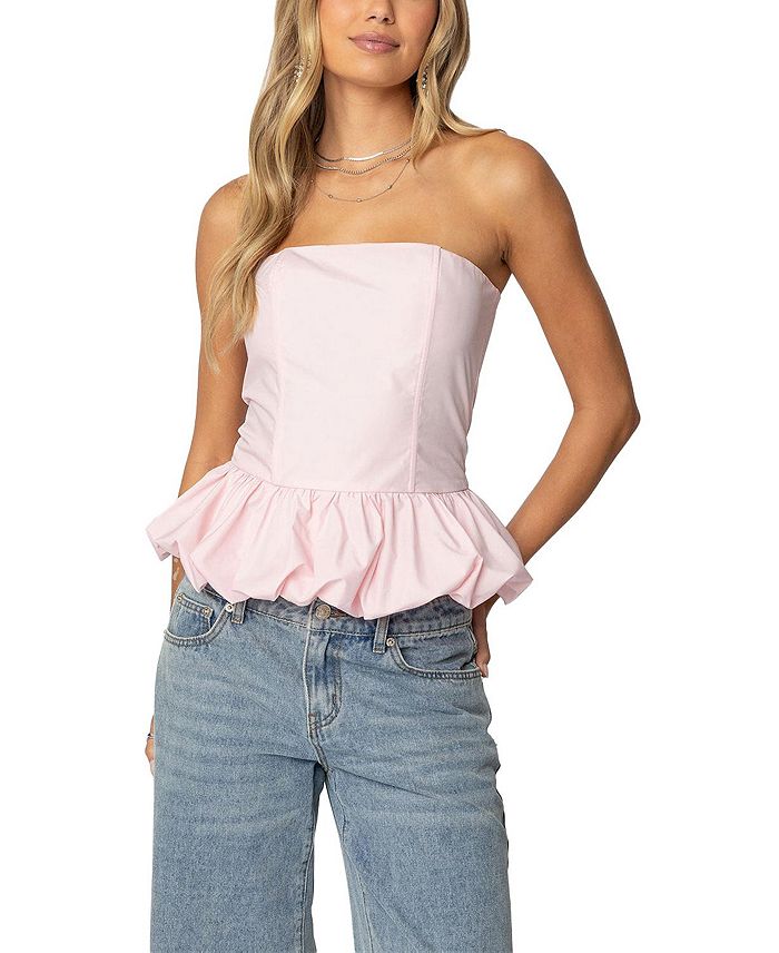 

Корсет Everlee Bubble Hem Edikted, розовый
