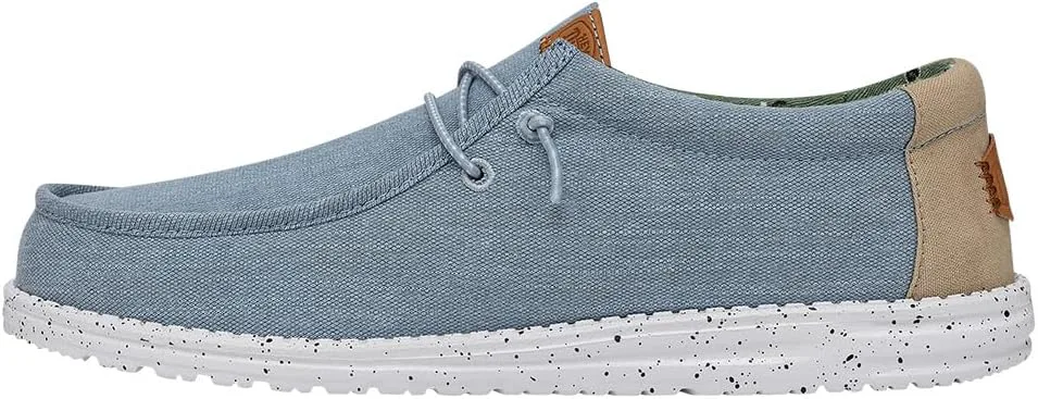 

Мужские слипоны HEYDUDE Wally из стирного канваса, удобные и легкие, синий