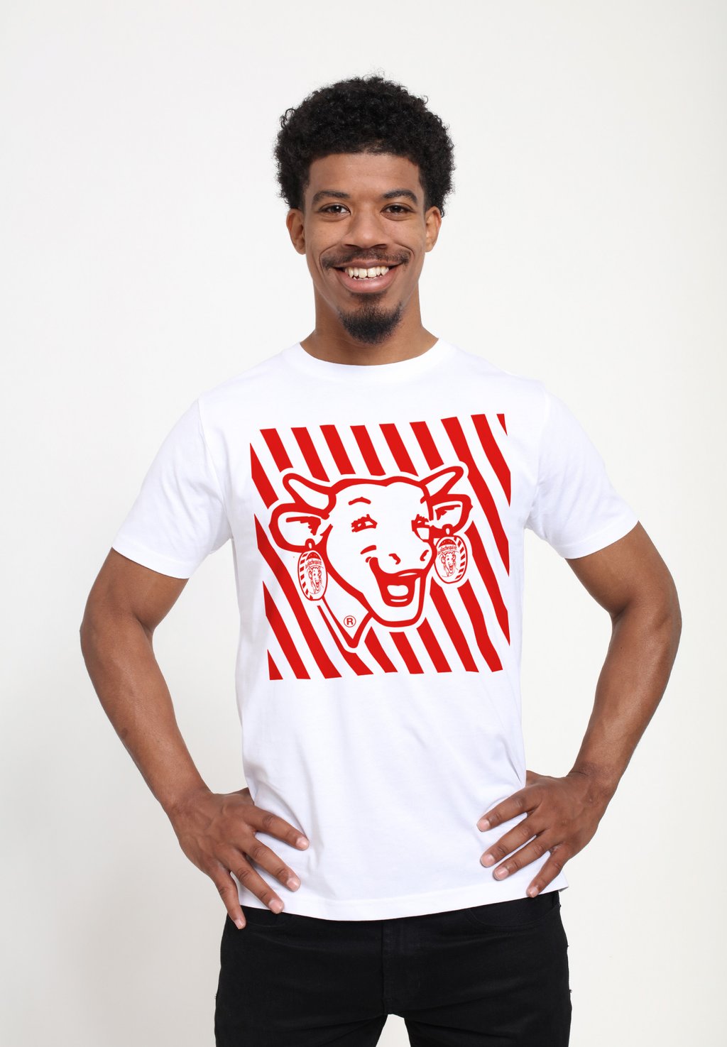 

Футболка с принтом THE LAUGHING COW STRIPES Henry Tiger, белый