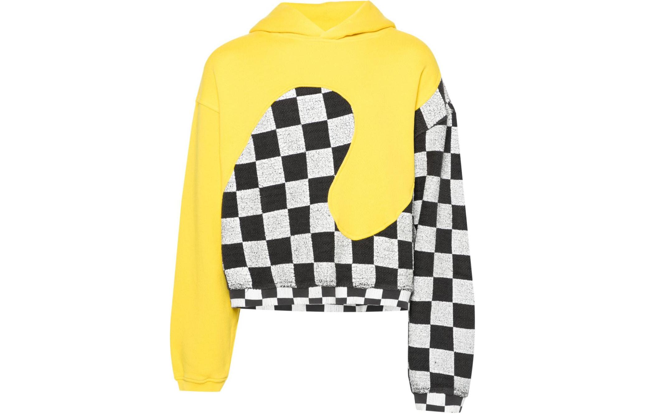 

Худи с длинным рукавом в клетчатом узоре ERL, желтый