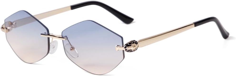 

Солнцезащитные очки с защитой UV400 | Металлическая безрамочная конструкция, градиентные линзы | Для женщин и мужчин, для занятий спортом на открытом воздухе и вождения DSVIGF, 06