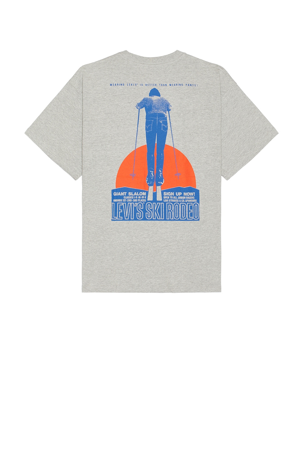 

Футболка с принтом в винтажном стиле Levi'S, ski rodeo poster